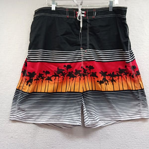 Joe Boxer Mens Size XL Beach Scene‎ Board Shorts Summer Trunks Swim Surf Street